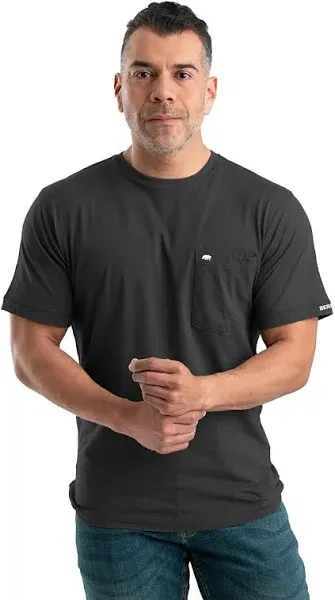 Berne BSM38 Men's Lightweight Performance Pocket T-Shirt, Black