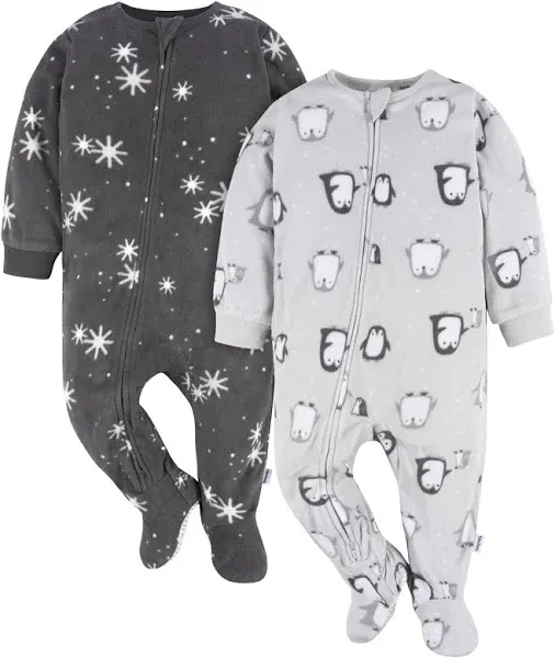 Gerber 2-Pack Baby & Baby Neutral Fleece Pajamas