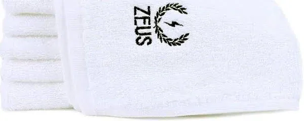 ZEUS 100% Cotton Washcloths – Super Soft &amp; Extra Absorbent 6 PACK!, White 