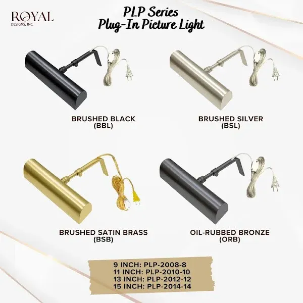 Royal Designs Plugin Dimmable LED Picture Light