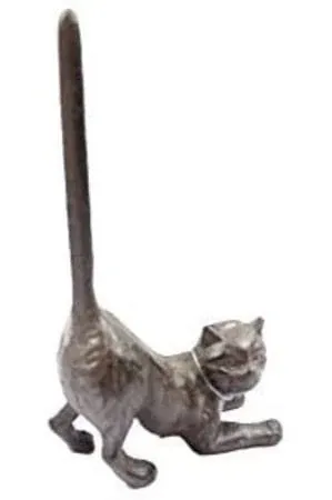 Cast Iron Cat Paper Towel Holder