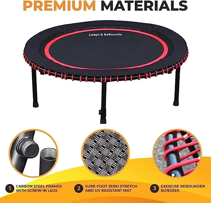 Leaps & Rebounds 40" Mini Fitness Trampoline & Rebounder