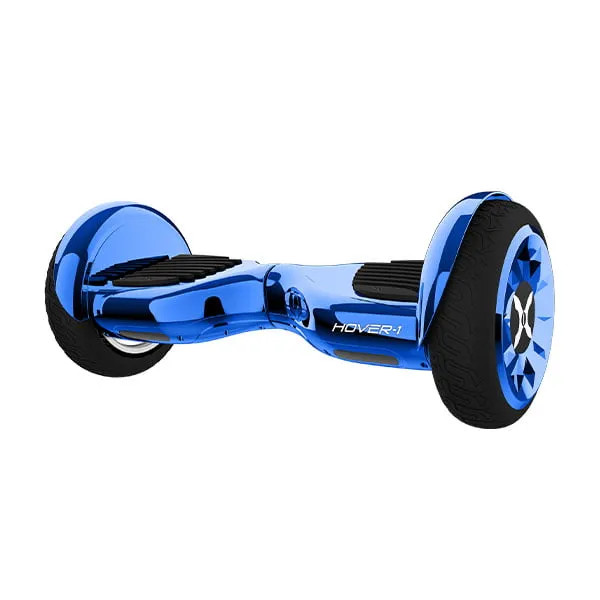 Hover-1 Titan UL Certified Electric Hoverboard w 10 In. wheels, LED Lights, Bluetooth Speaker, and App Connectivity - Blue