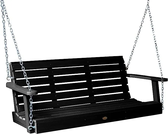 Highwood AD-PORW2-BKE Weatherly Porch Swing, 4 Feet, Black