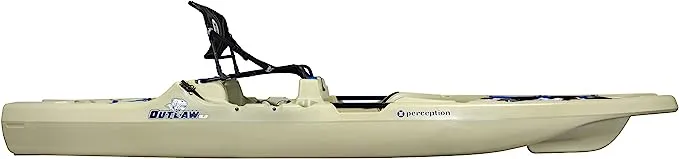 Perception Outlaw 11.5 | Sit on Top Fishing Kayak | Fold Away Lawn Chair Seat | 4 Rod Holders | Integrated Tackle Trays | 11' 6"