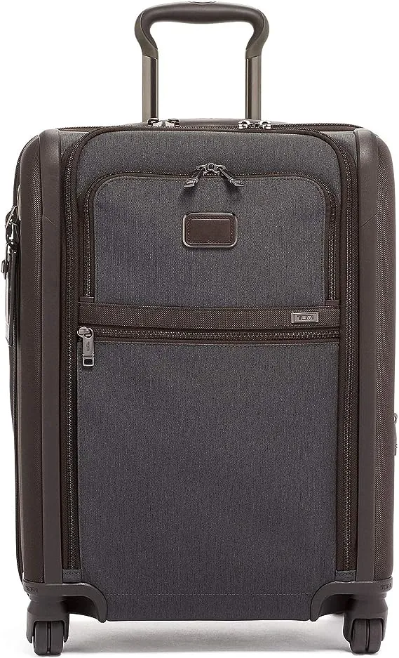 TUMI - Alpha Continental Dual Access 4-Wheeled Carry-On Luggage - Rolling Suitcase for Men and Women - Luggage Carry-On with 4 Spinner Wheels - Rolling Luggage with Security Zippers