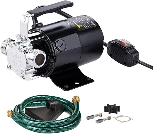 Trupow 1/10HP 330GPH 115-Volt Mini Portable Electric Utility Sump Transfer Water Pump with Water Hose Kit