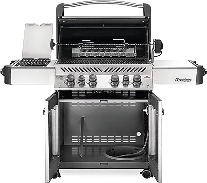 Napoleon Prestige 500 Propane Gas Grill with Infrared Side/Rear Burners, Stainless Steel