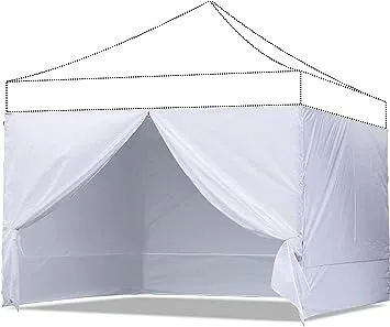 Carpa De Patio 10x10 Toldo Para Fiesta Exterior Playa Con 1 Paredes Laterales US