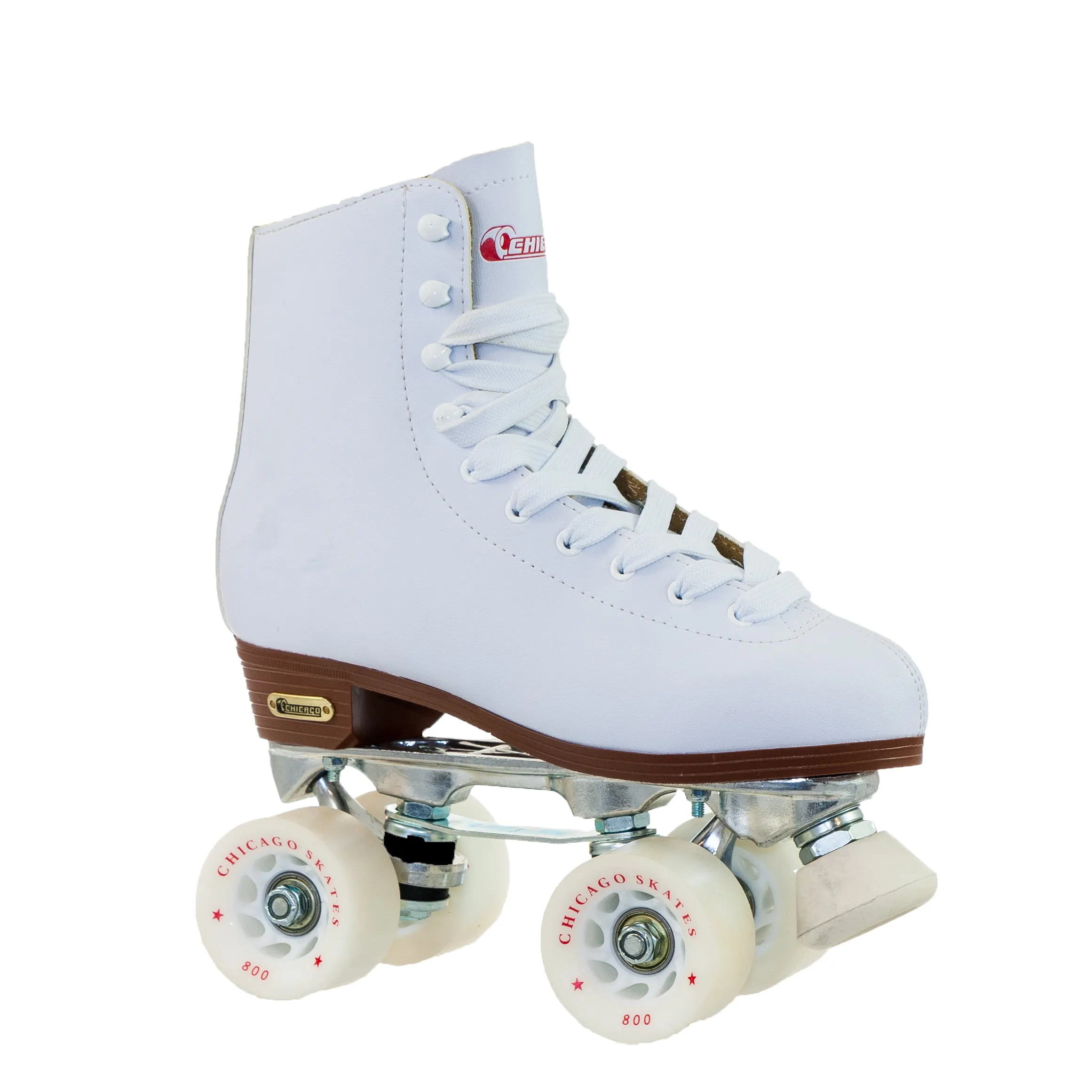 Chicago Ladies Classic Quad Roller Skates- White, US 6