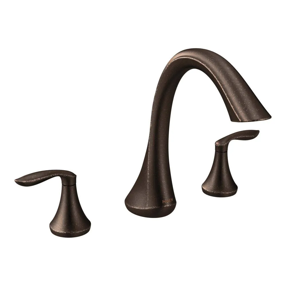 Moen Eva Oil-Rubbed Bronze 2-handle Deck-mount Roman High-arc Bathtub Faucet Lowes.com