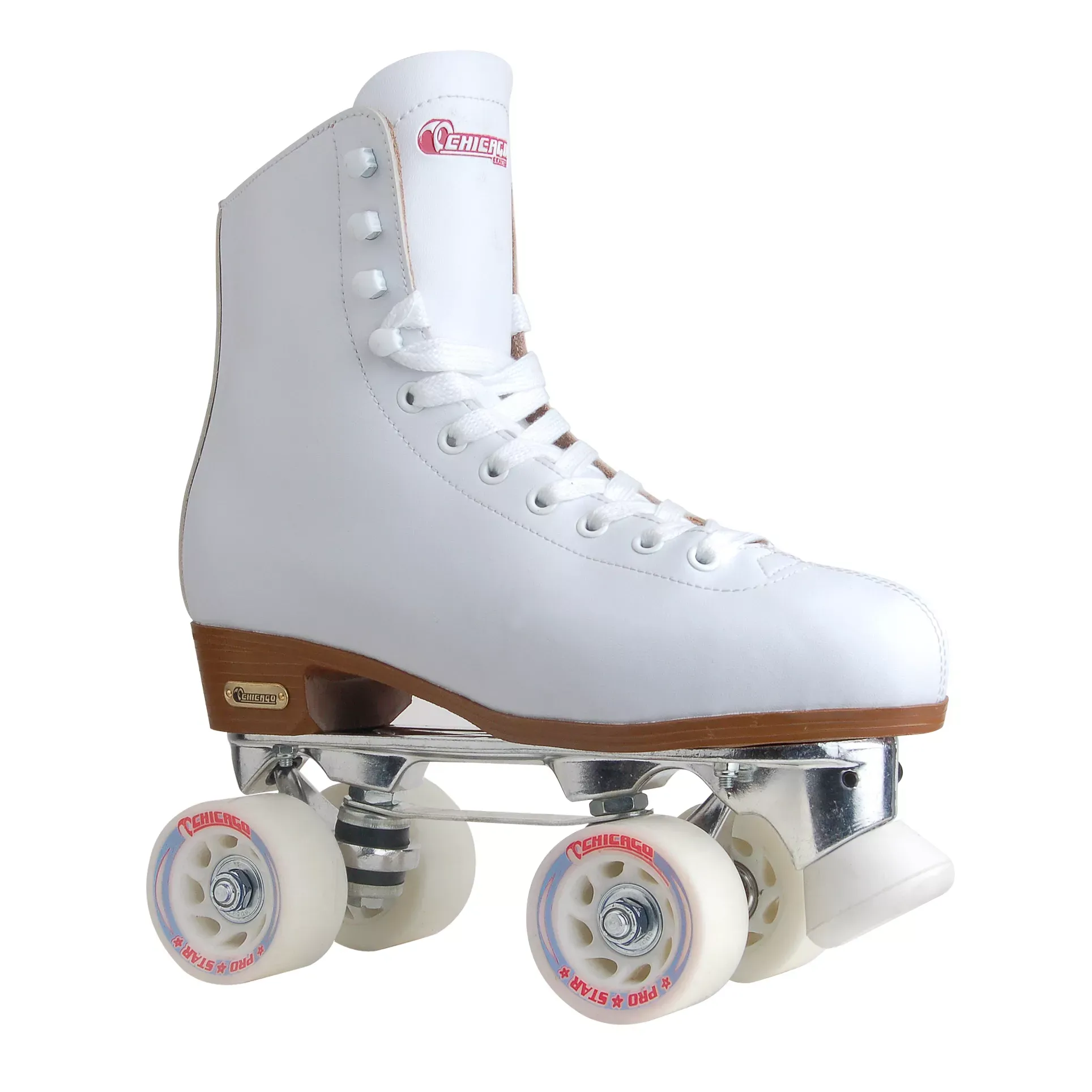 Chicago Women's Deluxe Rink Roller Skates, White, 8