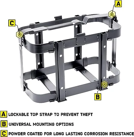 Smittybilt Jerry Gas Can Holder (Black) - 2798