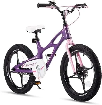 Royalbaby Space Kids Bike 14 16 18 Inch Mg Aluminium Alloy Boys Girls Bicycle Ages 3-9 Years Disc Brakes Dual Handle Brakes Training Wheel Options