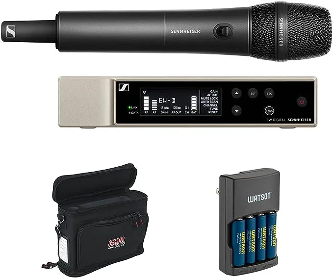 Sennheiser EW-D 835-S Set Digital Wireless Handheld Microphone System with MMD 835 Capsule (R1-6: 520 to 576 MHz) Bundle with Rapid Charger and Wireless System Bag