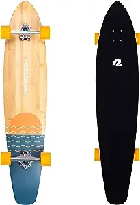 Retrospec Zed Longboard Skateboard Complete Cruiser | Bamboo & Canadian Maple Wood Cruiser W/reverse Kingpin Trucks for Commuting Cruising Carving