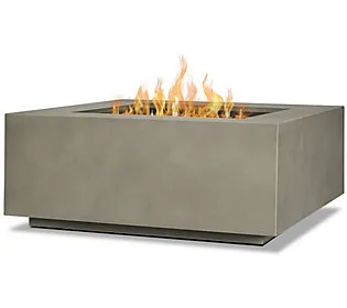 Real Flame Aegean 36" Square Propane Fire Table Weathered Slate