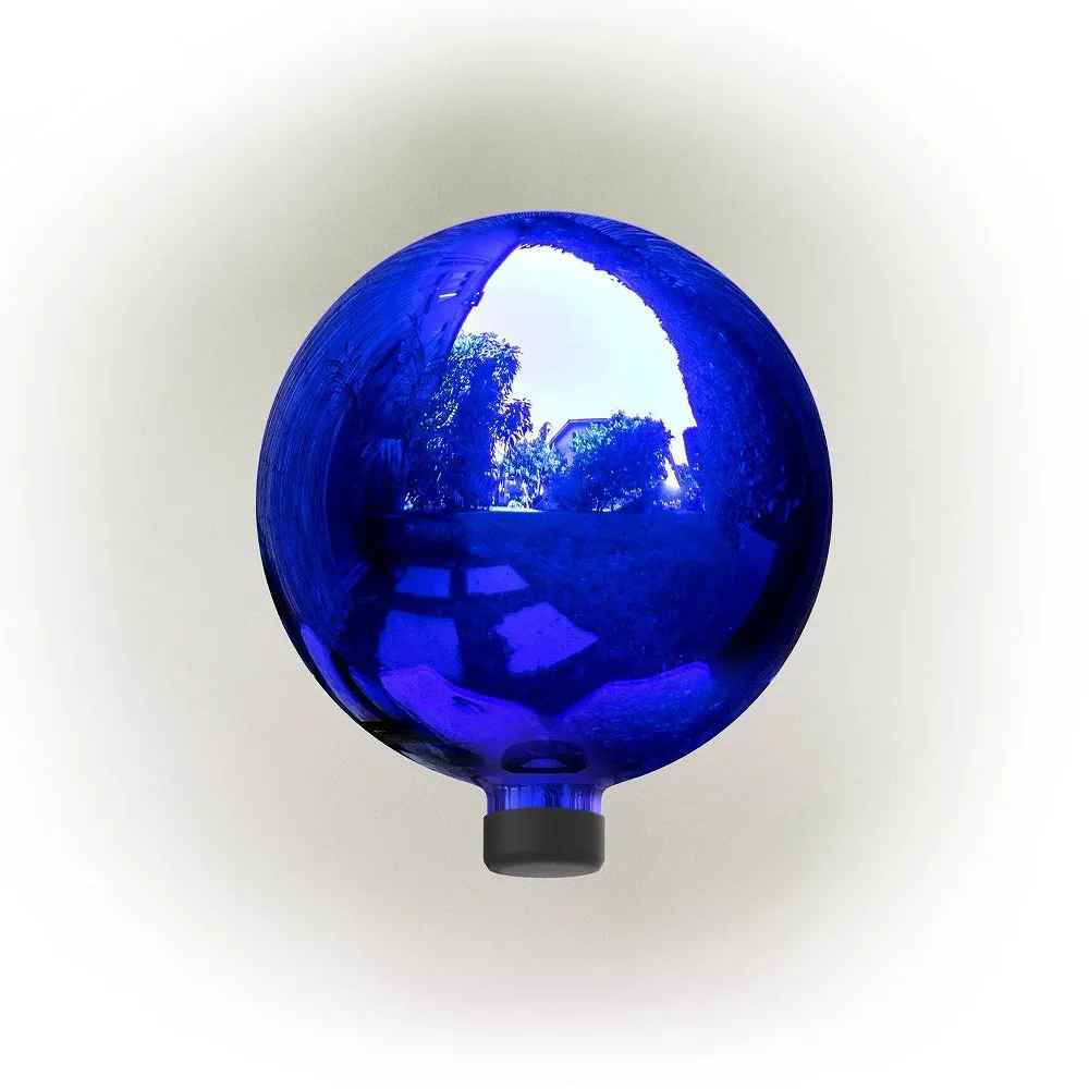 Alpine Corporation-Glass Gazing Globe- Blue 10 inch