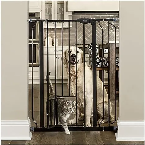 Carlson Pet Products Tension-mount Black Metal Pet GateCarlson Pet Products Tension-mount Black Metal Pet Gate