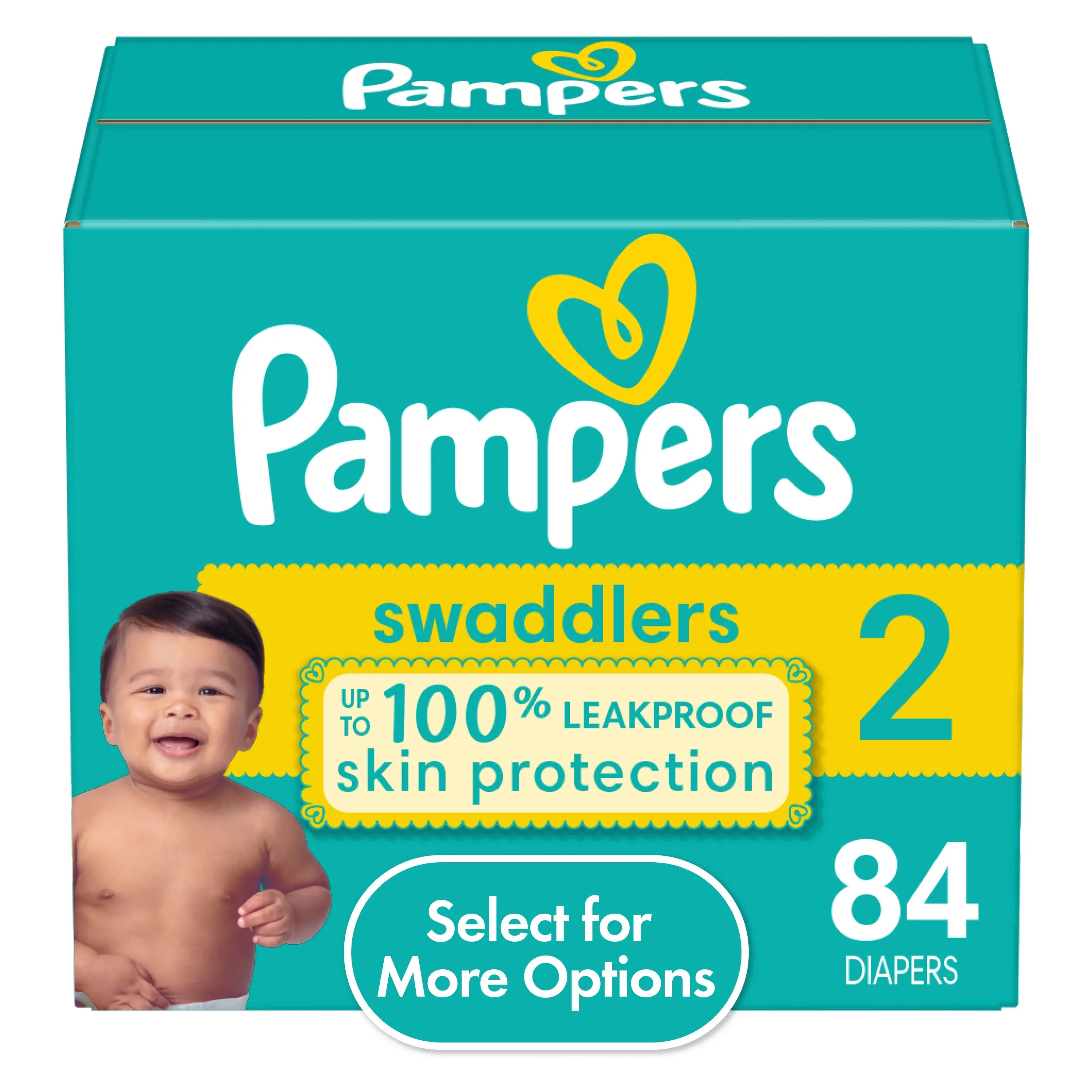 Pampers - Size 2 Swaddlers Diapers, 84-Count