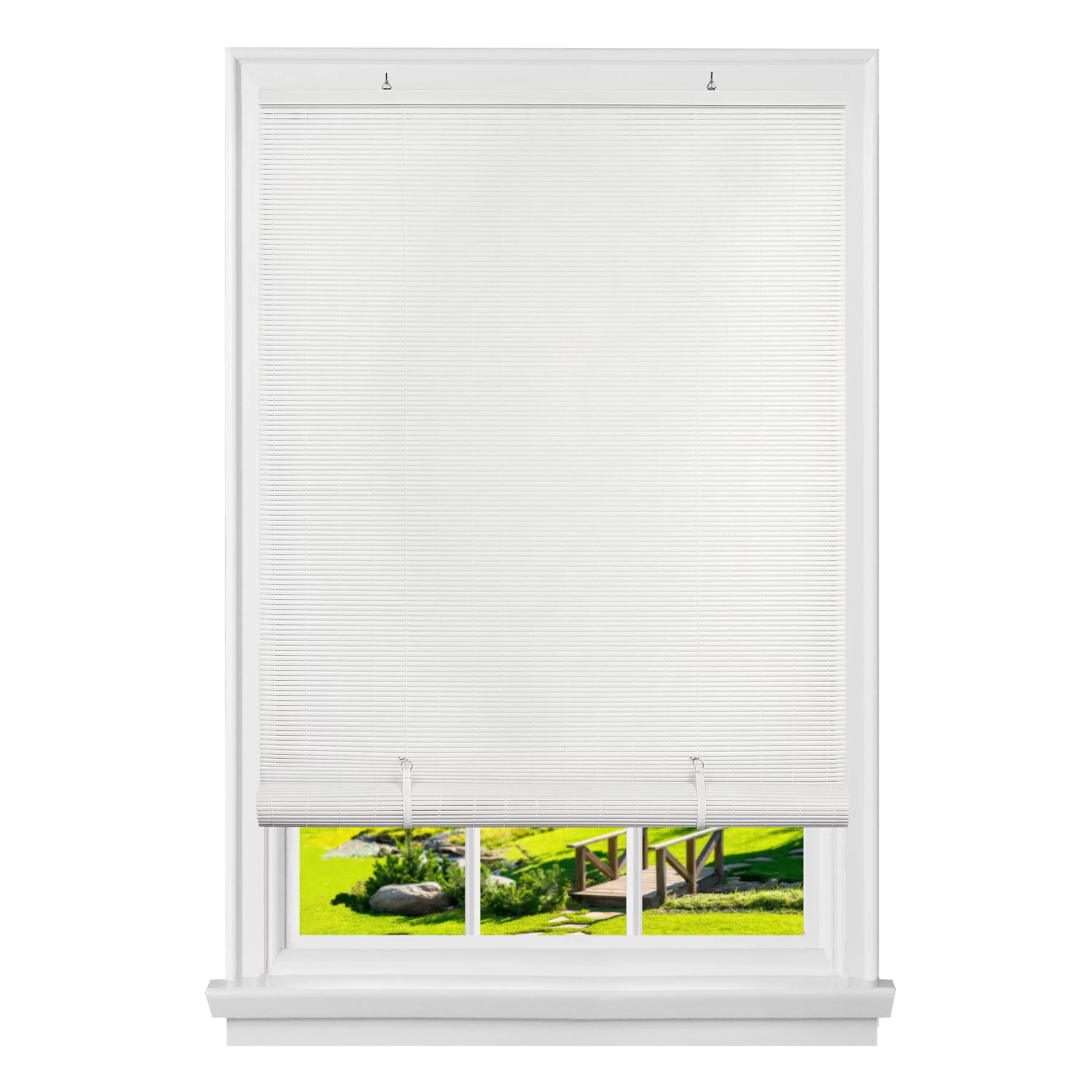 Achim Indoor/Outdoor Cordless Vinyl Light Filtering Roll-Up Blind, 3.50" x 30.00"