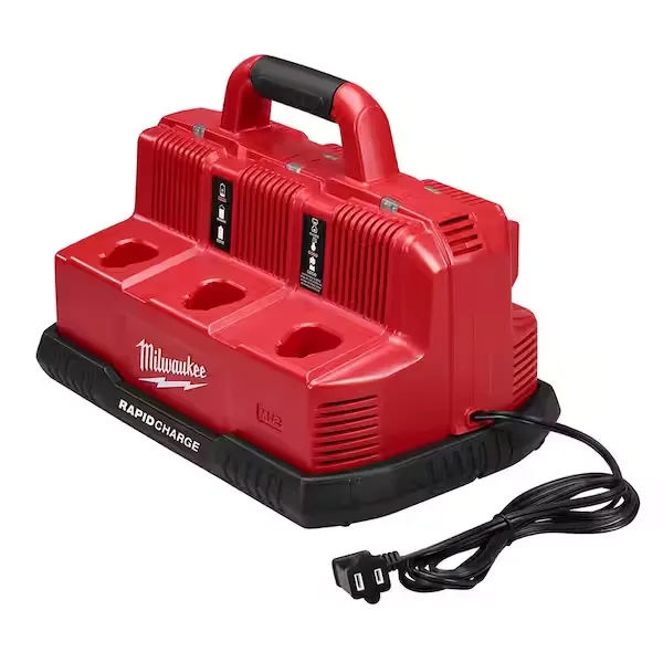 M12 and M18 12-Volt/18-Volt Lithium-Ion Multi-Voltage 6-Port Sequential Rapid Battery Charger (3 M12 and 3 M18 Ports)