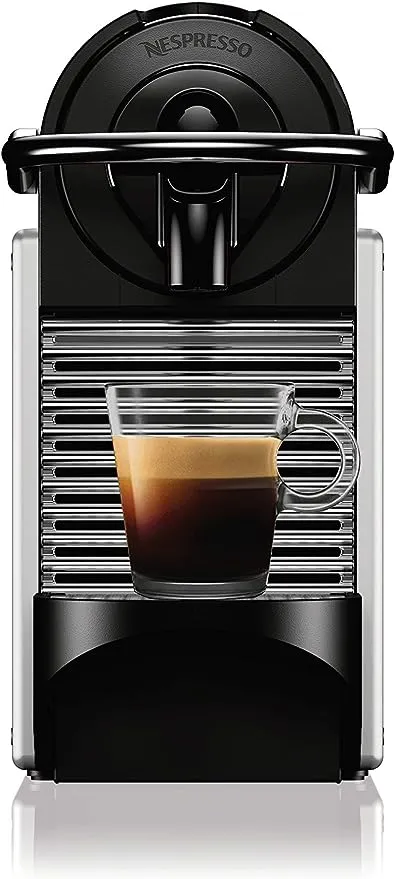 Nespresso Pixie Coffee and Espresso Machine by De'Longhi with Milk Frother, Aluminum, 34 ounces