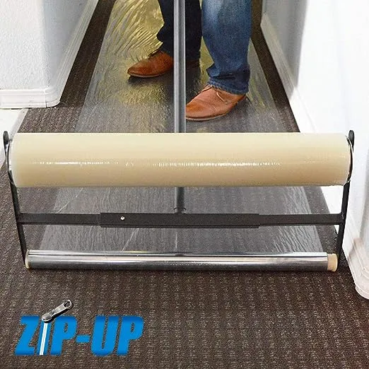 Zip-Up Products Carpet Protection Film - 24" x 50' Floor and Surface Shield with Self Adhesive Backing & Easy Installation - Cpf2450