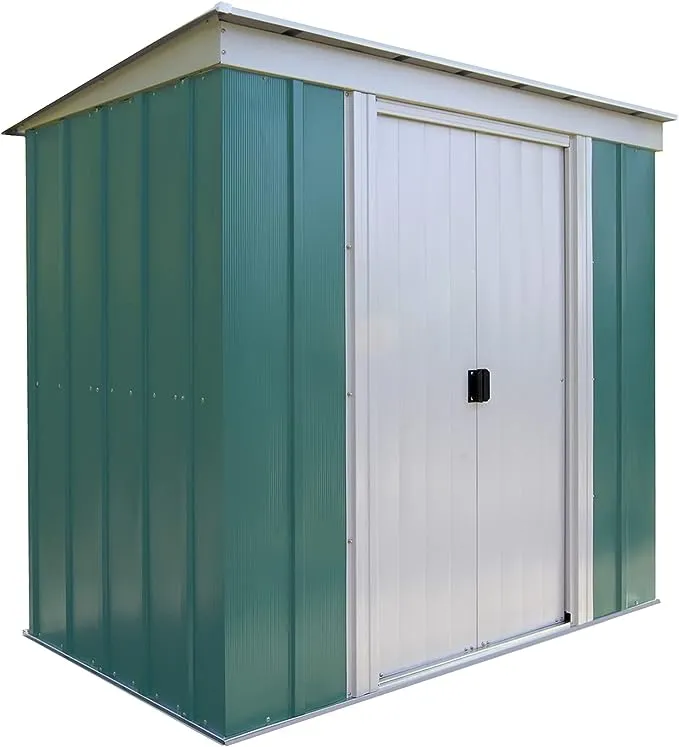 6.4 ft. W x 4 ft. D Galvanized Steel Horizontal Storage Shed Arrow