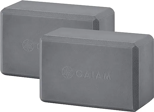 Gaiam Essentials Yoga Block (Set Of 2) – Supportive, Soft Non-Slip Foam Surface For Yoga, Pilates, Meditation