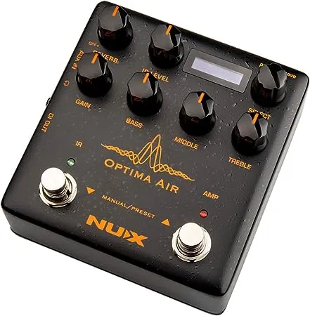 Nux Optima Air Dual-Switch Acoustic Guitar Simulator with A Preamp,IR Loader, Capturing Mode