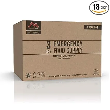 Mountain House Just in Case 3-Day Emergency Kit Freeze Dried Food 18 Serving