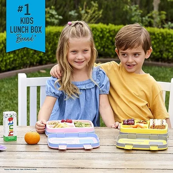 Bentgo Lonchera Estilo Bento de 5 Compartimentos a Prueba de Fugas, Niños, Azul