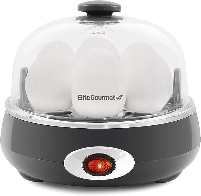 Elite Gourmet Easy Electric 7 Egg Capacity Cooker, Poacher, Omelet Maker, Scrambled, Soft, Medium, Hard Boiled with Auto Shut-Off and Buzzer, BPA FreeElite Gourmet Easy Electric 7 Egg Capacity Cooker, Poacher, Omelet Maker, Scrambled, Soft, Medium, Hard 