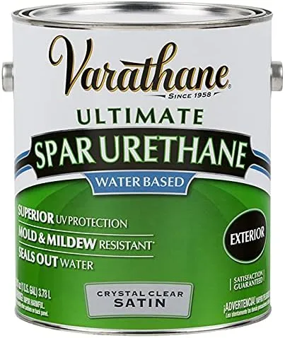 1 gal Rust-Oleum Brands 250231 Clear Varathane, Diamond Water-Based Spar Urethane, Satin