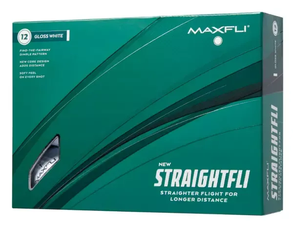 Maxfli 2023 Straightfli White Golf Balls- 12 Pack