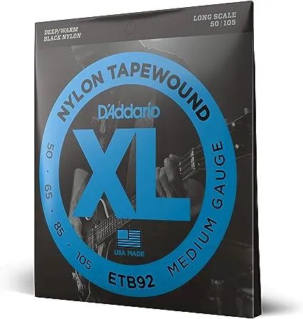 D&apos;Addario ETB92 Tapewound Bass Guitar Strings - Medium 50-105, Long Scale