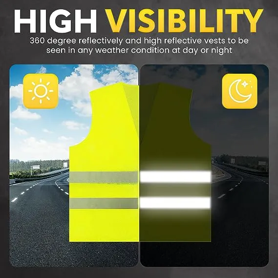 PeerBasics Safety Yellow Reflective High Visibility