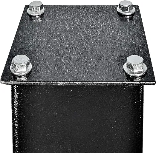 Mail Boss 43 in. Powder Coated Black Steel Mailbox Post