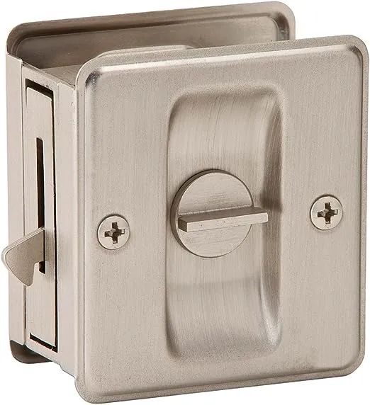 Ives 991B619 Satin Nickel (Brass) Sliding Door Pull Privacy