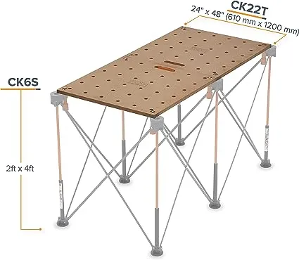 Centipede 24 in. x 48 in. Workbench Top for Sawhorse with 3/4 in. Dog Holes