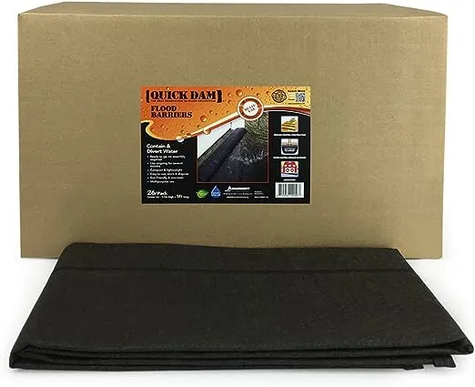 Quick Dam QD65-16 Flood Barrier, 16 Pack, Black