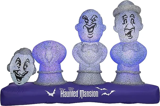 66.14 in. H x 96.06 in. W x 27.6 in. L Halloween Haunted Mansion Scene with Music and Synchronized Light Show