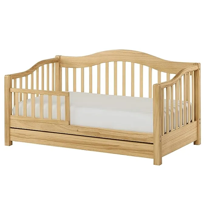 Dream On Me Toddler Day Bed in Natural, Greenguard Gold Certified, 54.5x29x28 Inch (Pack of 1)