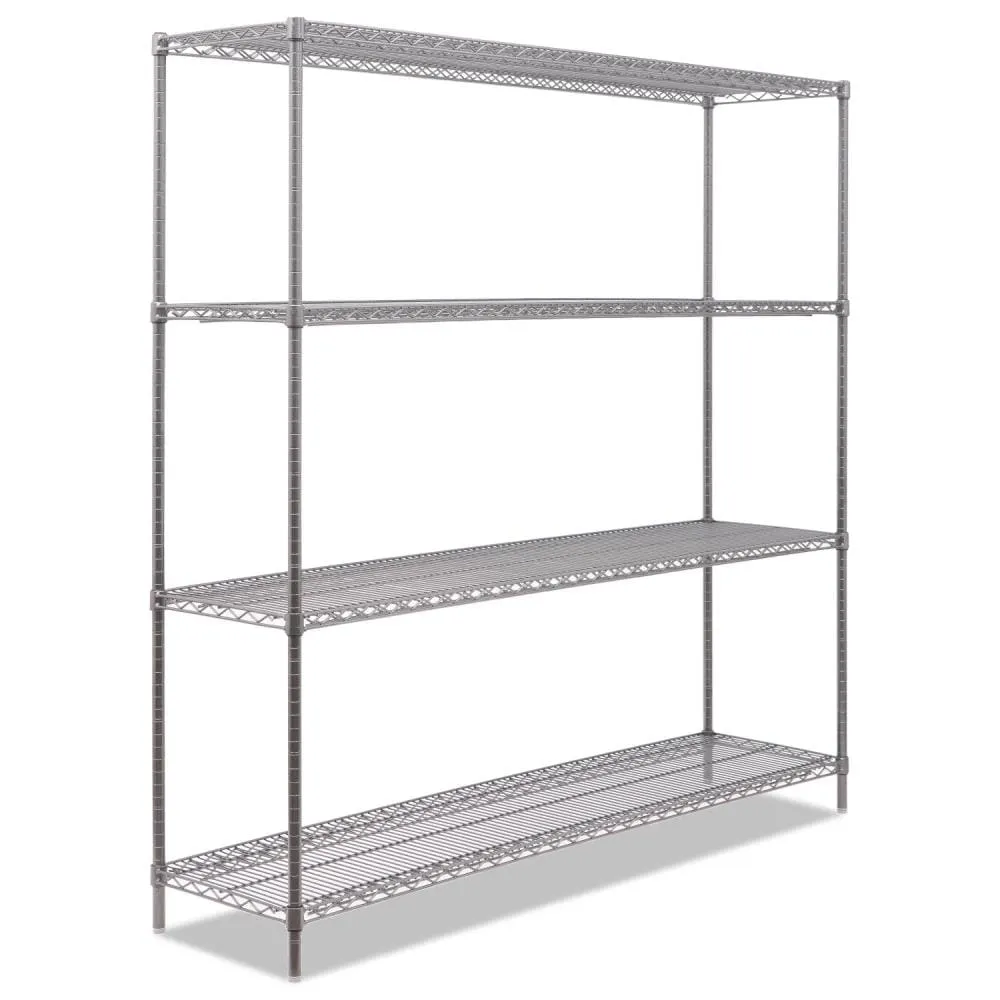 Alera BA Plus Wire Shelving Kit,4 Shelves,72"x ALESW207218BA ZO-G4067504