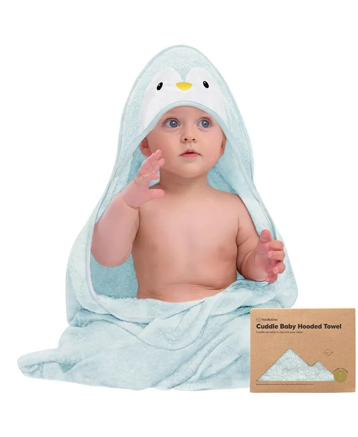 KeaBabies Baby Hooded Towel, Organic Baby Bath Towel, Baby Towels, Hooded Towel for Baby - Lamb