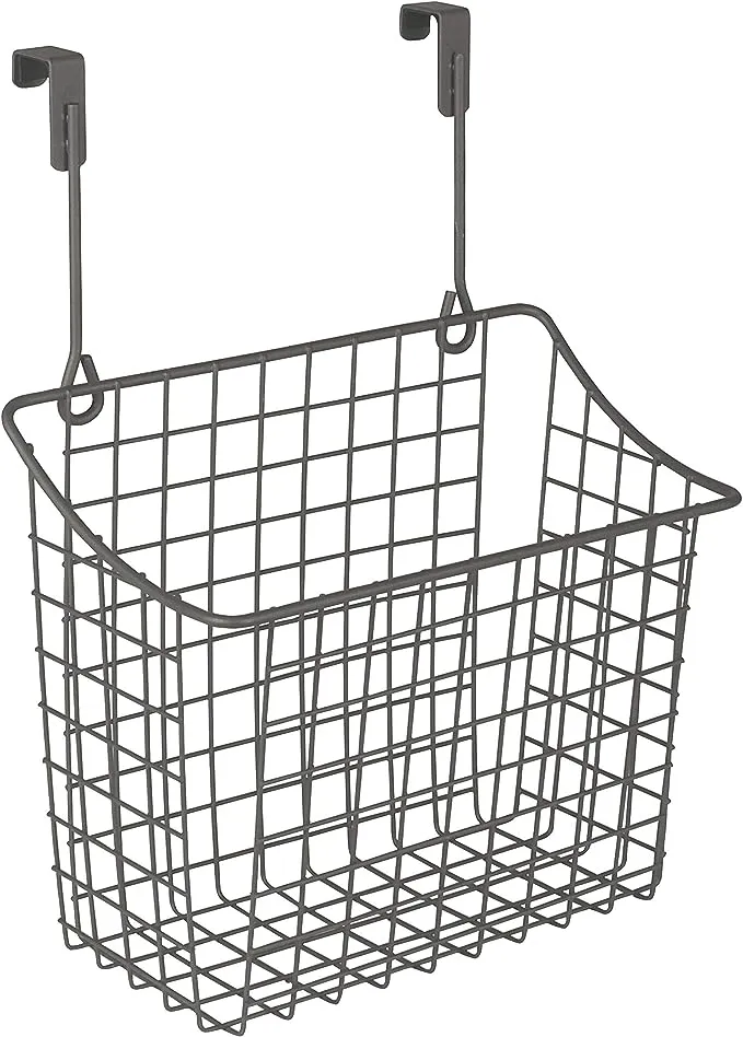 Spectrum Diversified Steel Grid Over the Cabinet Wire Storage Basket, for Kitchen & Bathroom, Large, Bronze