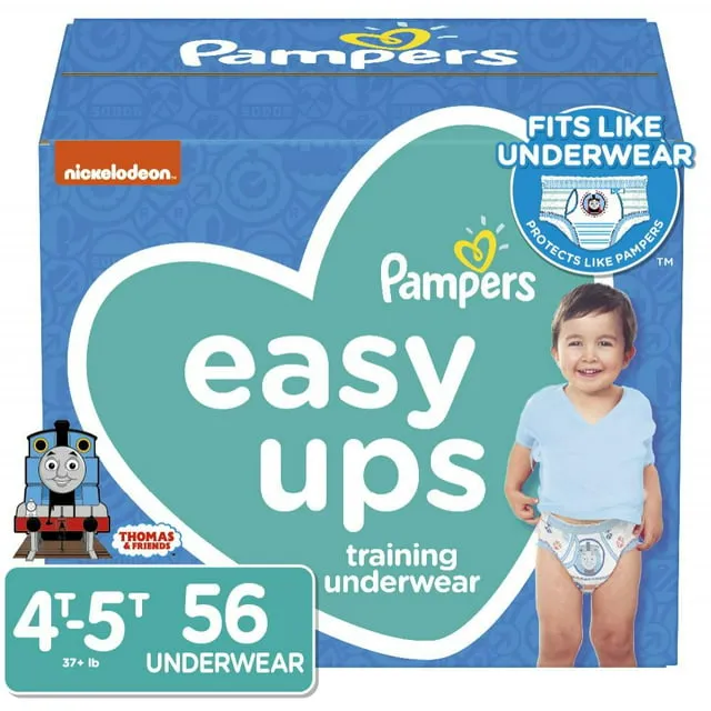 Pampers Easy Ups Boys & Girls Training Pants 4T-5T 56 count