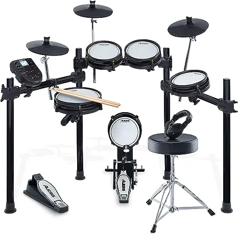 Alesis Drums Surge Mesh SE Kit - Elektrisches Schlagzeugset mit USB MIDI Konnektivität, Leise Mesh Heads, Drum Modul, Solid Rack, 40 Kits und 385 Sounds