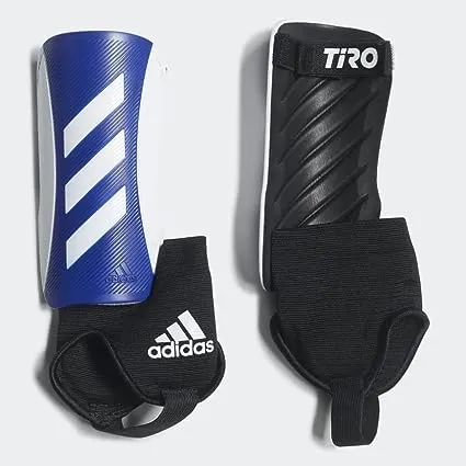 Adidas Tiro Match Youth Shin Guards - Trusted Name on The Soccer Pitch, EVA-Backed Hard Shields, Attached Ankle Guards, Hook-and-Loop Straps for Secure Fit, Black, Pink, Blue